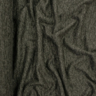 Stoff Strickware khaki meliert weich elastisch 0,5m