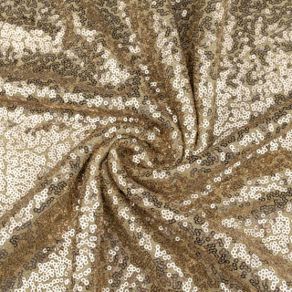 Stoff Strickware gold mit Pailletten 180g/m2 0,5m