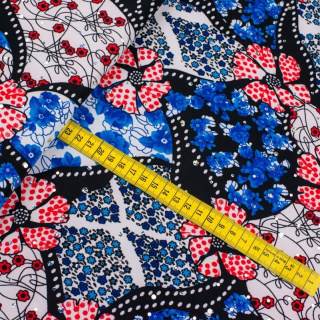 Stoff Jersey ITY Blumen Pailletten Strickware 0,5m