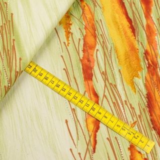 Stoff Jersey ITY orange Muster Strickware 0,5m