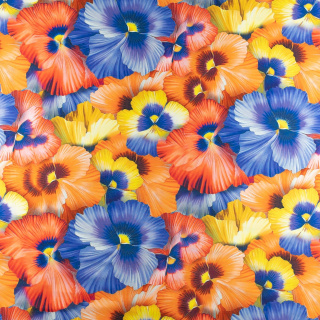 Stoff Jersey ITY Kimo Blumenmuster Strickware 0,5m