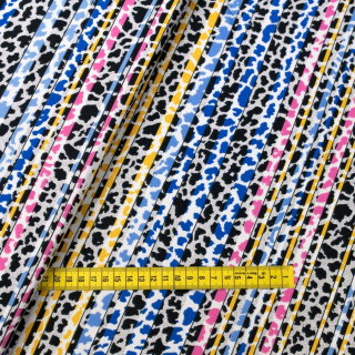 Stoff Jersey ITY blau Leopard Strickware 0,5m