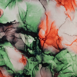 Stoff Jersey ITY Kimo grüne abstrakte Strickware 0,5m