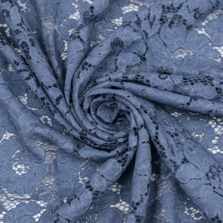 Stoff Spitze Marengo Marineblau weich 0,5m