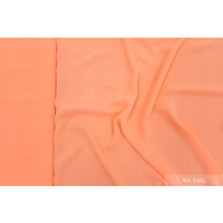 Chiffonstoff pfirsichfarben glatt ohne Muster 0,5m