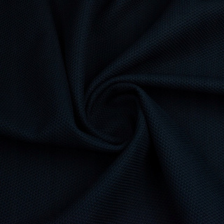 Stoff Rollkragen Jacquard Marineblau Strickware 0,5m