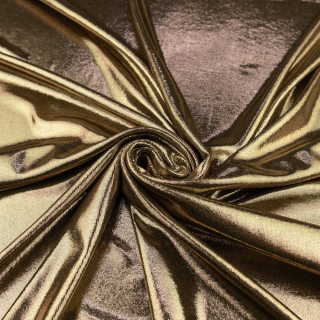 Metalischer Strickstoff gold glänzend 0,5m