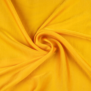 Stoff Chiffon Seide gelb glatt ohne Muster 0,5m