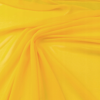 Stoff Chiffon gelb glatt ohne Muster 0,5m