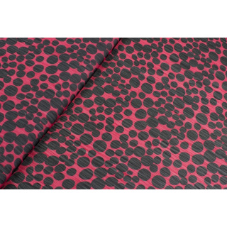 Chiffonstoff amarant glatt Erbsenmuster 0,5m