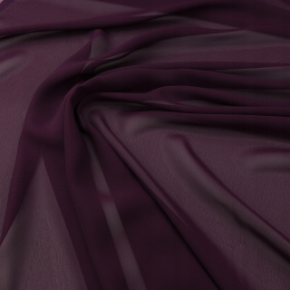 Stoff Chiffon aubergine glatt ohne Muster 0,5m