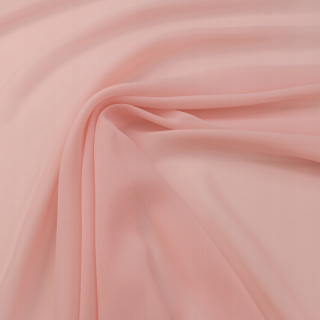 Chiffonstoff pfirsichfarben glatt ohne Muster 0,5m