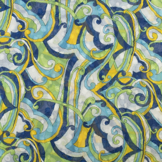 Stoff Chiffon grün glatt abstraktes Muster 0,5m