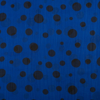 Chiffonstoff gekreppt blau glatt Punkte 0,5m