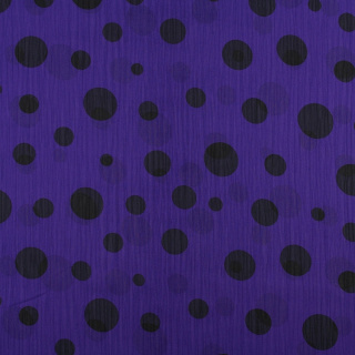 Chiffonstoff crêpiert violett glatt Punkte 0,5m
