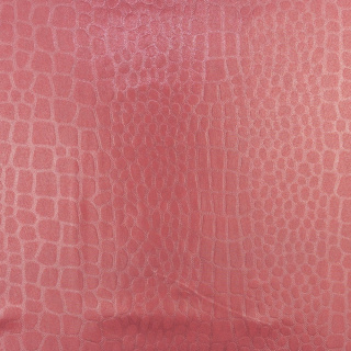 Chiffonstoff korallenfarben glatt Krokodilledermuster 0,5m