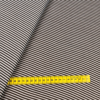 Stoff Chiffon schwarz glatt Streifen Muster 0,5m