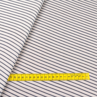 Stoff Chiffon weiß glatt Streifen Muster 0,5m