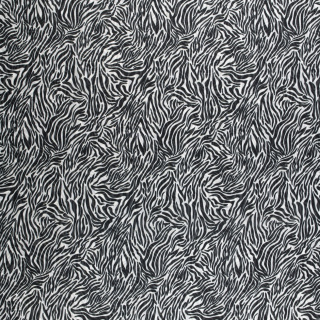 Stoff Chiffon weiß glatt Zebra Muster 0,5m