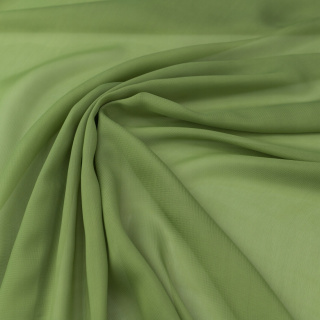 Chiffonstoff helles Olivgrün glatt ohne Muster 0,5m