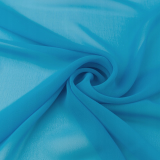 Stoff Chiffon türkis glatt ohne Muster 0,5m