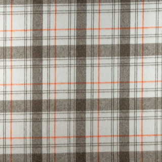 Wollstoff braun ecru kariertes Muster 0,5m