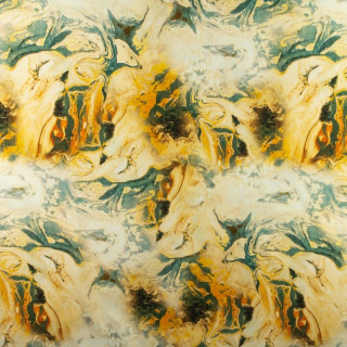 Gelber Viskosestoff Marmor Muster 100% Viskose 0,5m