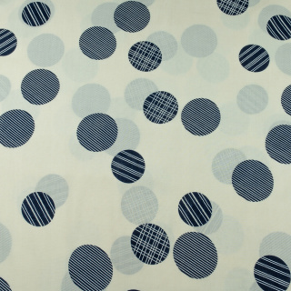 Stoff aus cremiger Viskose mit Punkten 100% Viskose 0,5m