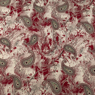 Viskosestoff bordeaux Paisley-Muster 100% Viskose 0,5m