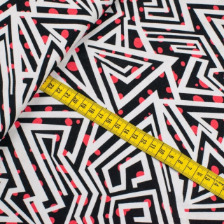 Viskose-Strickstoff weich geometrisches Muster 0,5m