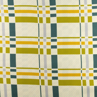 Viskose-Stoff ecru kariert 100% Viskose 0,5m