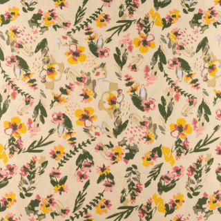 Viskosestoff Pfirsichblumen 100% Viskose 0,5m