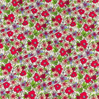 Látka viskózová ecru Blumen 100% Viskose 0,5m