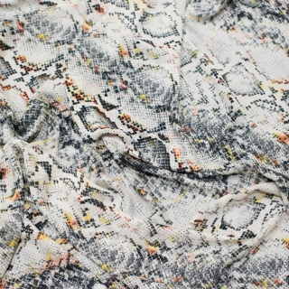 Stoff Kelly Krepp weich Schlangenledermuster 0,5m