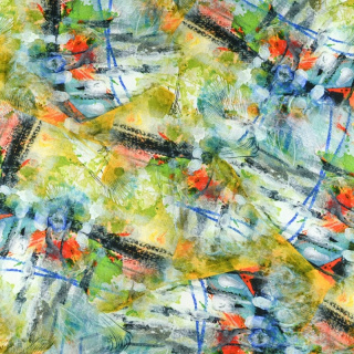 Viskosestoff künstlerisches Muster 100% Viskose 0,5m