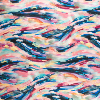 Stoff Viskose Twill rosa glatt gemustert 0,5m