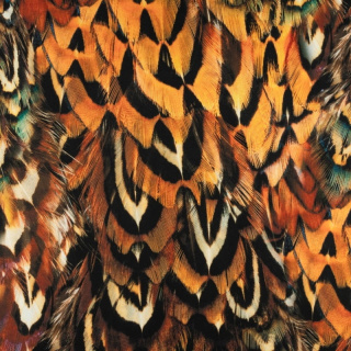 Stoff Viskose Twill orange glatt Feder 0,5m