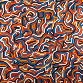 Stoff Viskose Twill rot glatt Schnürsenkel Muster 0,5m