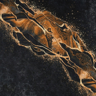 Stoff Viskose Twill braun glatt Muster 0,5m