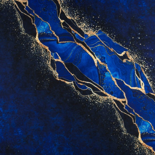 Stoff Viskose Twill blau glatt Muster 0,5m