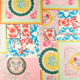 Stoff Viskose Twill rosa glatt italienisches Muster 0,5m