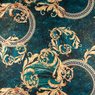 Stoff Viskose Twill grün glatt italienisches Muster 0,5m