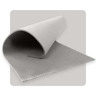 Akustikpaneel Schaum WELLE 200×100 cm 3 cm hellgrau