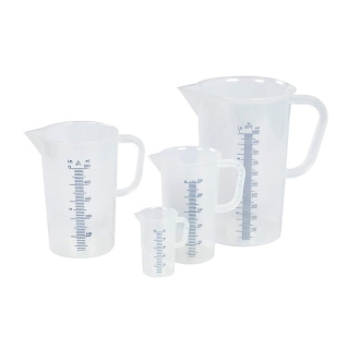Kadička PP 500 ml s uchom, modrá stupnica