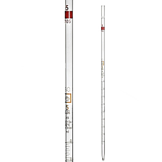 Mehrkanalpipette, 100 ml (0,2 ml), Klasse AS, braune Skala, mit Zertifikat