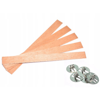 Holzdochte mit 15 cm Sockeln 50 Stück