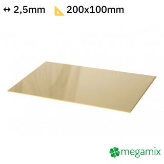 Messingblech 200x100x2,5mm