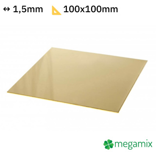 Messingblech 100x100x1,5mm