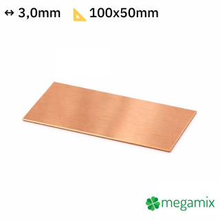 Kupferplatte 100x50x3,0 mm