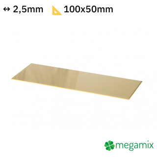 Messingblech 100x50x2,5 mm